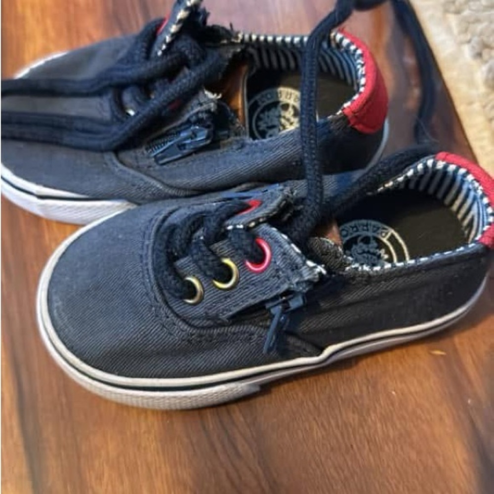 Black and Red Kids Shoes